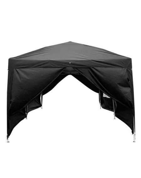[US-W]3 x 6m Four Windows Practical Waterproof Folding Tent Black
