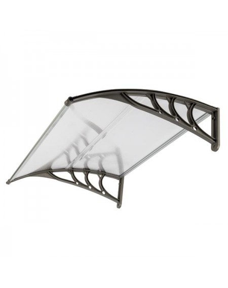 [US-W]HT-100 x 80 Household Application Door & Window Rain Cover Eaves Canopy White & Gray Bracket