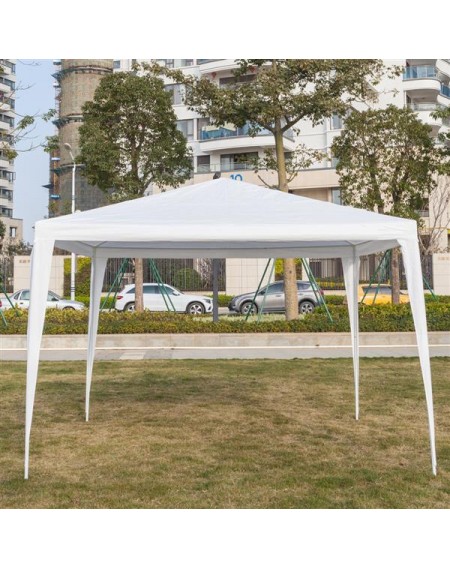 [US-W]3 x 3m Four Sides Portable Home Use Waterproof Tent with Spiral Tubes White