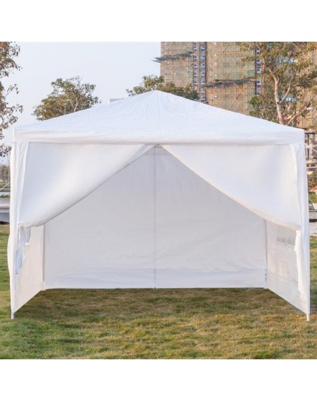[US-W]3 x 3m Four Sides Portable Home Use Waterproof Tent with Spiral Tubes White