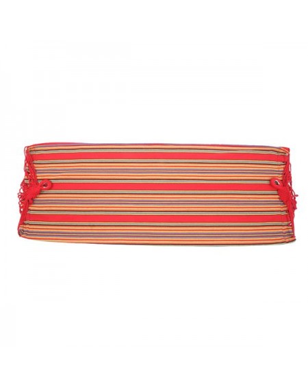 200*150cm Portable Polyester & Cotton Hammock Red Strip