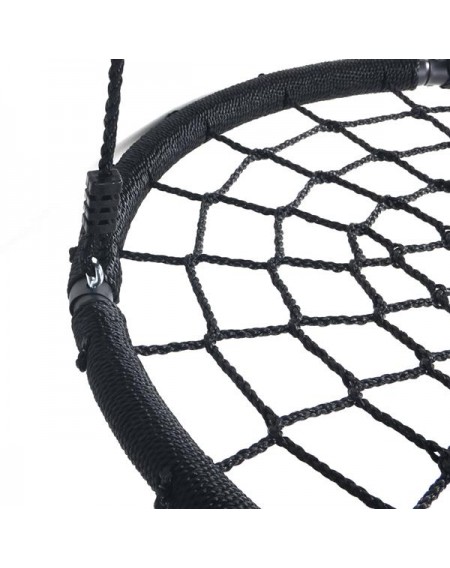 40" Spider Web Swing Nylon Rope Swivel Tree Net Assembled Black